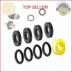 YUEARN 15Pcs Propane Tank Gasket and 15Pcs O-Rings for Soft Nose P.O.L. Fittings