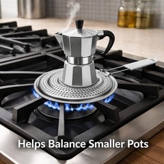Stainless Steel Heat Diffuser Set, Removable Handle, 2-Pack