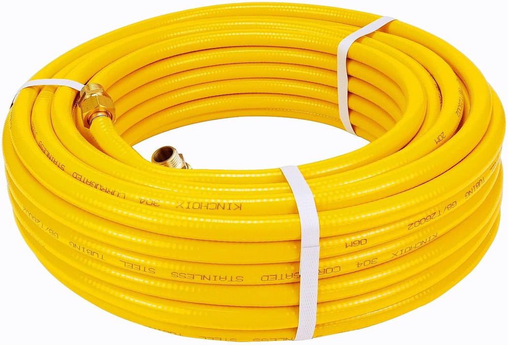 70Ft 1/2” Natural Gas Line Gas Tubing Pipe Kit for Construction Heaters NG Appl