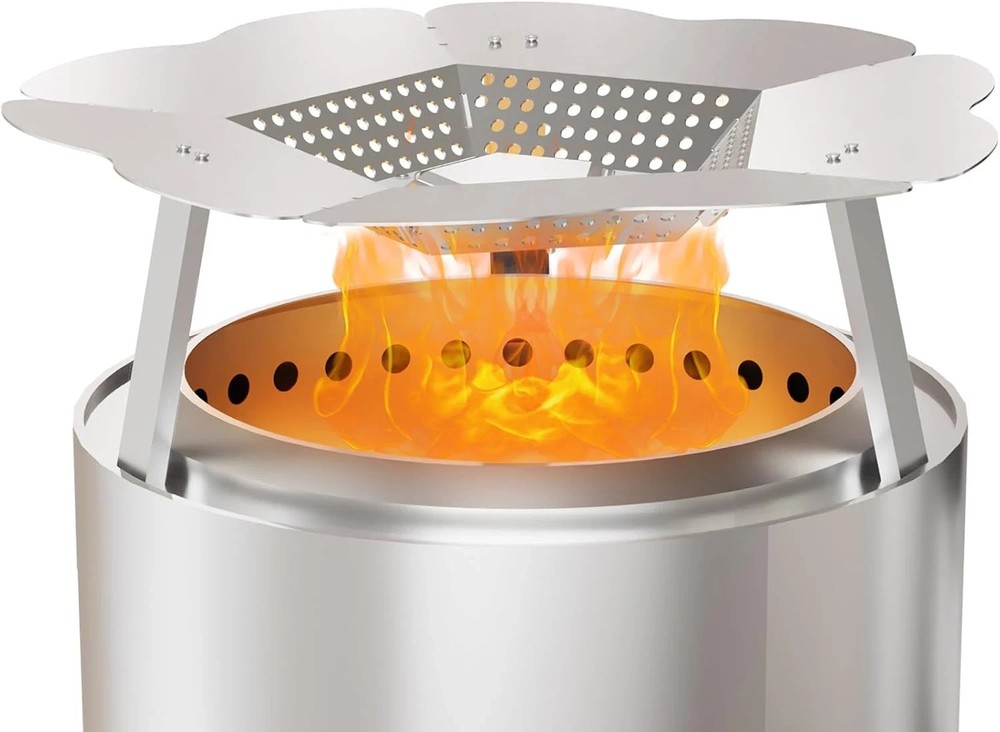 Heat Deflector for Solo Stove Bonfire 19.5’’ – Upgraded 304 Stainless Steel Port
