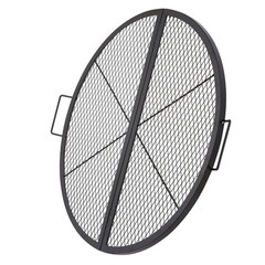 36in Round 333lb Steel Grill Grate & X-Support, Foldable, Black