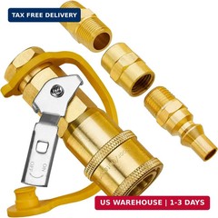 CALPOSE 1/4″ RV Propane Quick Connecting Fitting, Gas Quick Connect Fittings Kit