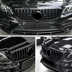 Black Front Grille for Mercedes-Benz E-Class W213 2017-2020