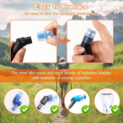 Replacement Bite Valve Nozzles Compatible with Osprey, Salomon&Hydrapak Hydratio