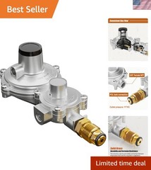 Durable 2 Stage Propane Regulator with POL – Perfect for Trailers & Generators