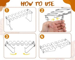 Victhur Chicken Leg Rack for Grill 2 Pack – 14 Slots Stainless Steel Silver