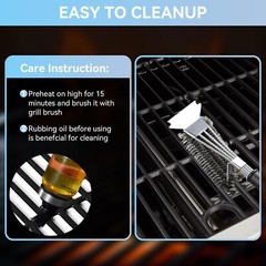 Durable 17″ Cast Iron Grill Grates for Charbroil Performance Models – Easy Clean