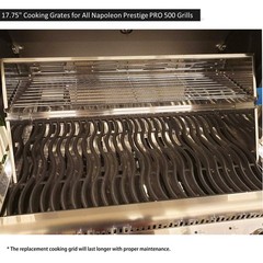 BBQ Future 17.75″ Cooking Grates for All Napoleon Prestige PRO 500 Grills, Cast