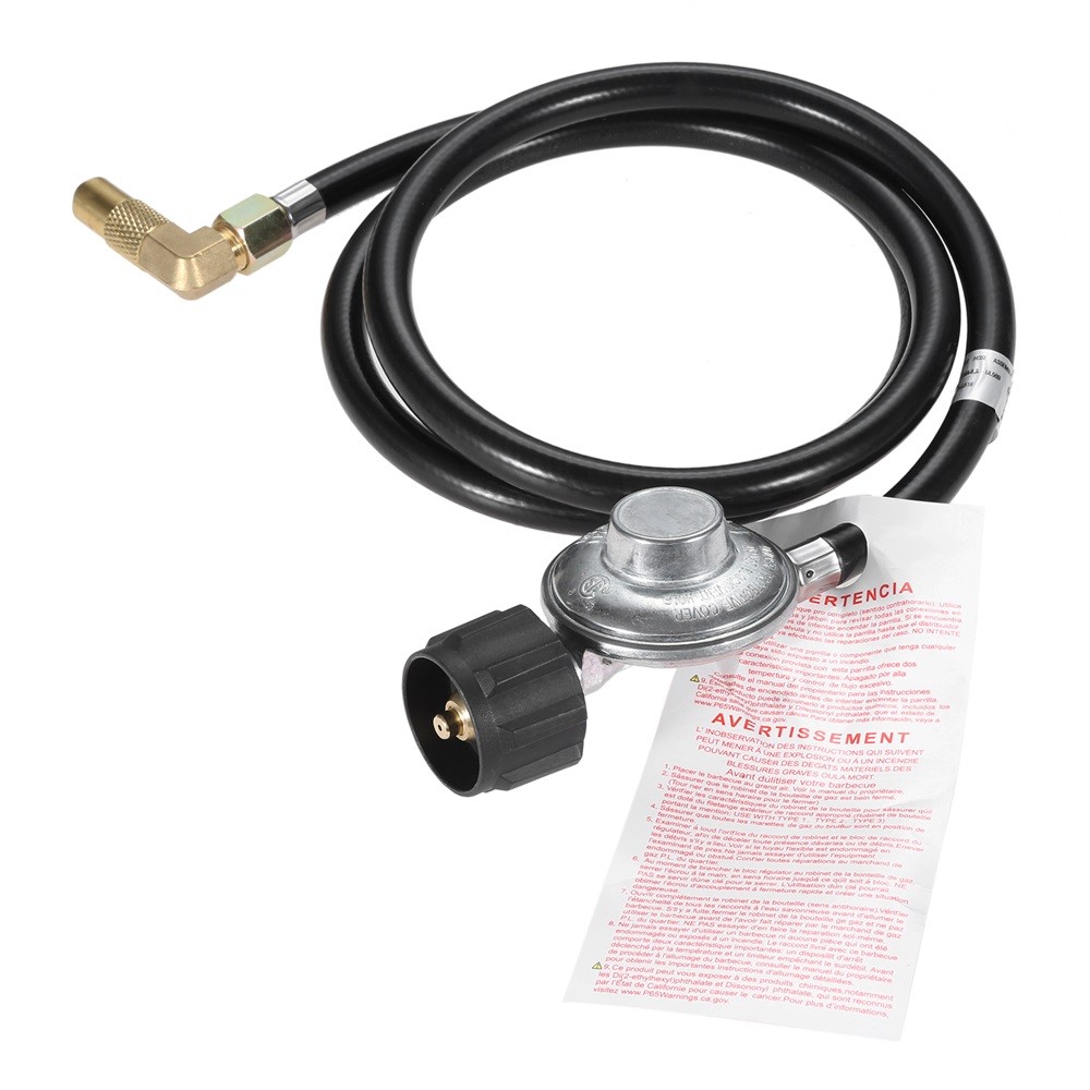 5ft Low Pressure Propane Regulator with 90 Degree Elbow Set for Blackstone Grill