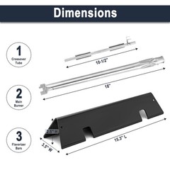 Grill Parts for Weber Spirit II 200 E210 GS4 Bars & Burners Set 3P 7635+2P 69785