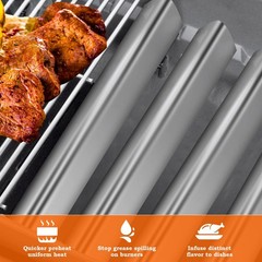 GasSaf L15.3 Flavorizer Bar for Spirit 300 Front-7636 Stainless Steel, Silver