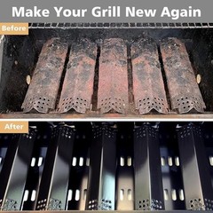 Grill Heat Plates Replacement Parts for 5 Pack Porcelain Steel Heat Plates