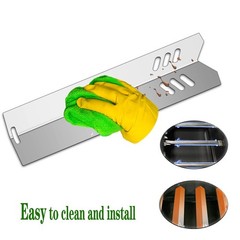 5-Pack Stainless Steel BBQ Gas Grill Heat Plate Shield Tent for Backyard BY14…
