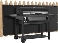 Fireproof Grill Railing Heat Shield Fiberglass 3×4 Black Privacy Cover