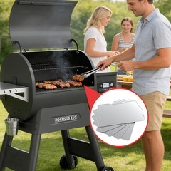 6 Packs BAC506 Drip Tray Liners for Traeger Ironwood 650 Series Grills, Heat-Res