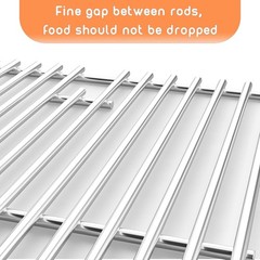Dual-Pack 15” Stainless Steel Grill Grates for Broil King with Cleaner Included