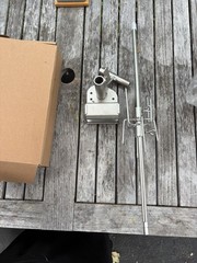 NEW Breeo Rotisserie Kit Complete Motor Battery Charger Spit Rod Open Box
