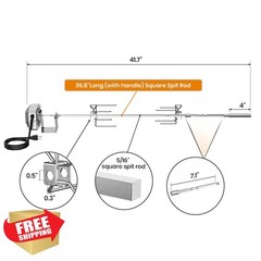 onlyfire Stainless Steel Grill Rotisserie Kit for Weber Genesis II and Genesi…