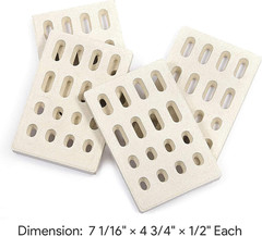 8-Pack Ceramic Briquettes, Stainless Steel, Unflavored, Grill Ceramic Briquettes