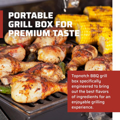 Premium Hinged Lid Barbecue Box for 2-Burner Grills