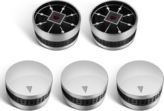 Grill Control Knobs for Gas BBQ D Shaped Valve Stem 5 Pack Chrome Plated