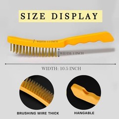 Reliable Steel Wire Brush for Effective Barbecue Stain Removal Set of 3