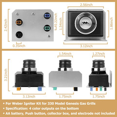 Igniter Kit for Weber Gas Grills 1836-13 6511001 6511301 6519009
