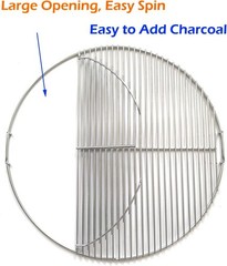 Durable 18-Inch Hinged Grill Grate Replacement – Perfect for Weber Kettle Grills