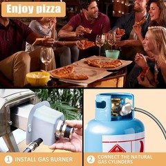Gas Burner Attachment for Karu 12 / 12G / Karu 2 & Fyra 12 Pizza Ovens, No Assem