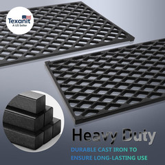 Cast Iron Grill Grates for Pit Boss Pro 1000 Series, Austin XL, Rancher XL, 1000