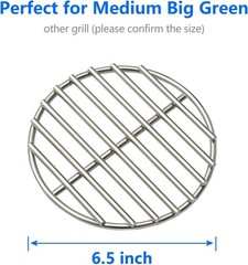 6.5″ BBQ High Heat Stainless Steel Charcoal Fire Grate Fits for Medium Big Green