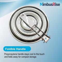 8″ Heat Diffuser Plate for Gas Stove, Simmer Ring with Foldable Handle | 8-in…