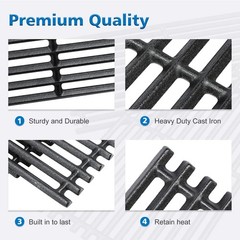 Cast Iron Cooking Grate 17 x 8 3/4 Inch For CharBroil 463644220 Nexgrill Grill