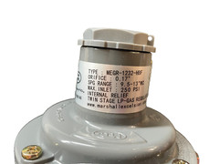 MEGR-1232-HBF POL X 1/2″ FPT Twin Stage Straight Mount Regulator Propane 450k