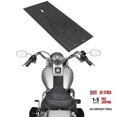 PU Leather Gas Tank Panel Bib for Harley Softail FLSTF 2000-2017, For Black