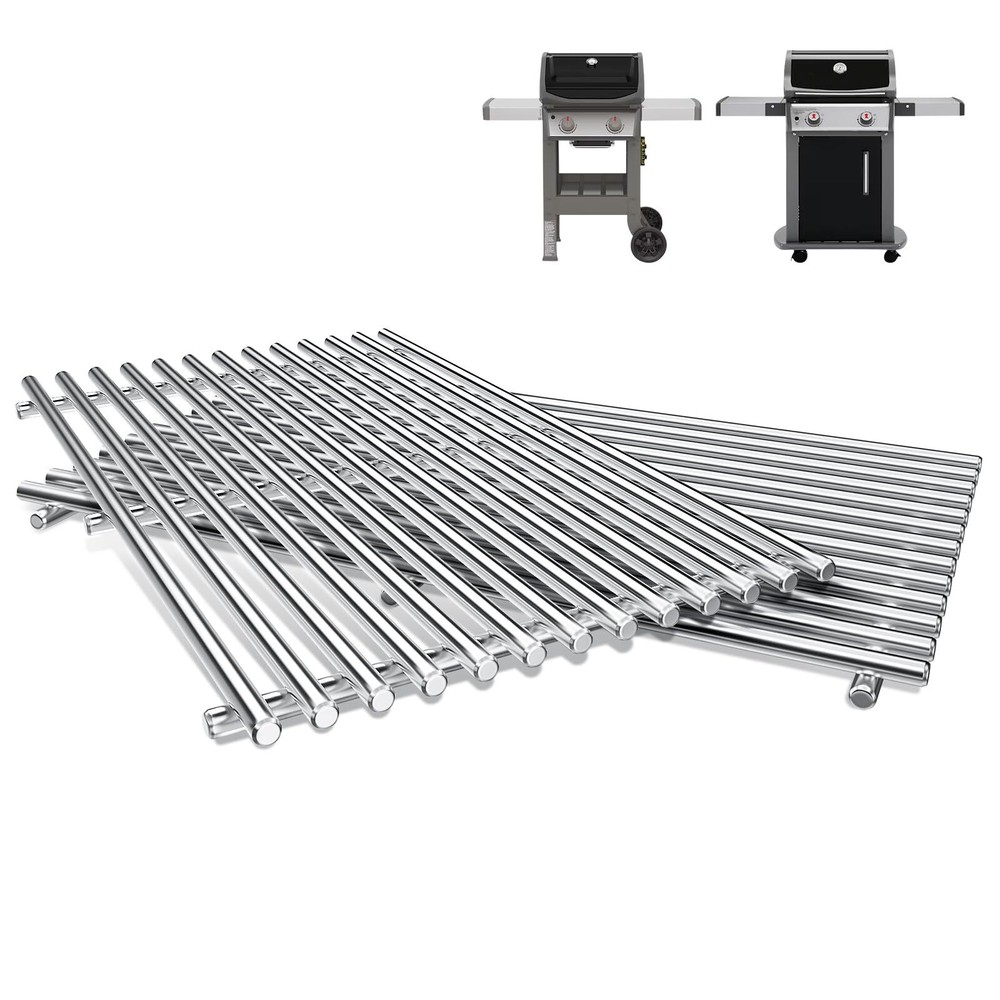 QuliMetal 17.5″ 9MM 304 Stainless Steel Cooking Grates for Weber Spirit E-210…