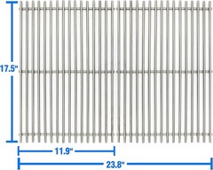 304 Stainless Steel 7639 Cooking Grates for Weber Spirit 300 700, Genesis Silver