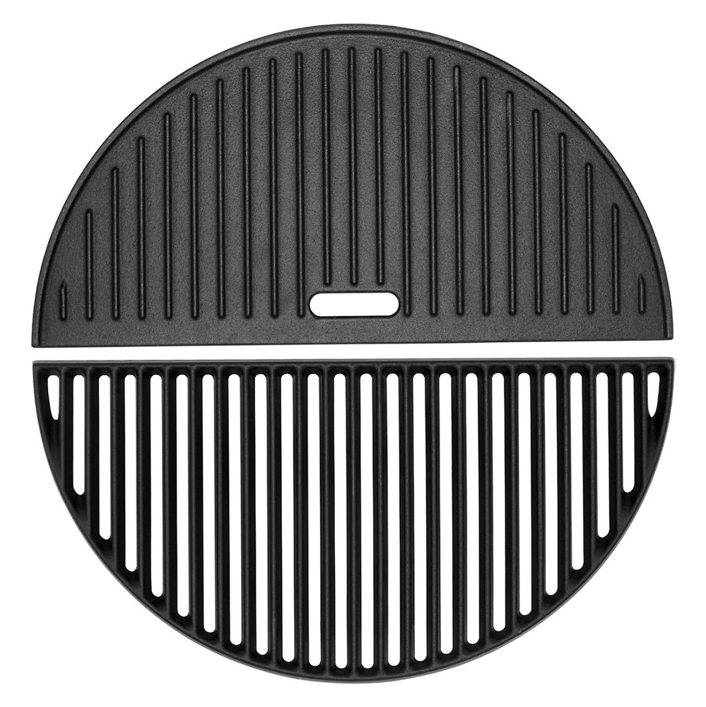 18″ Half Moon Cast Iron Cooking Grates for Kamado Joe KJ-23RHC Classic II KJ2…