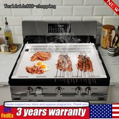 Stainless Steel Grill Plate Grill Griddle for Grill Replacement Part 48*34 cm