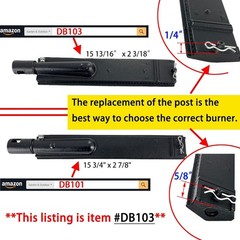 DB103 (5-Pack) 15 3/4 Inch Cast Iron Burner Galore Turbo 3 Grill Burners