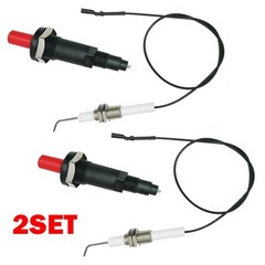 2 Sets 11.8″ Long Propane Push Button Piezo Igniter Kits Gas Grill/Range/Heater