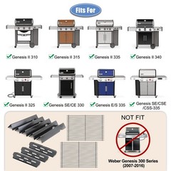 66095 Grill Grates with 66032 Flavorizer Bars for Weber Genesis 2 grill parts 30