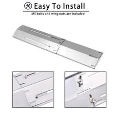Plowo Universal Replacement Heavy Duty Adjustable Heat Plate Shield Stainless