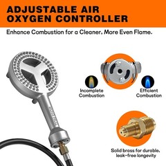 High Pressure Cast Iron Propane Burner with Regulator