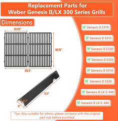 Flavorizer Bars Grill Grate Replacement for Weber Genesis II 300 E/S 310 315 335