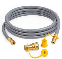 GASPRO 12 Feet 3/8″ ID Natural Gas Hose, Low Pressure LPG Hose with Quick Con…