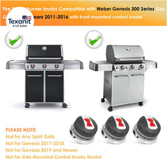 3 Pieces New Upgraded 88848 Gas Grill Burner Knobs Compatible with Weber Genesis