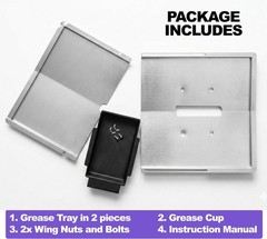 Universal Replacement Grease Tray Set for Charbroil & More, 12″–18″ Adjustable