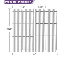 1 Pack 54911 Cooking Grid Grates with 2 Pack 54921 for Viking VGBQ 30