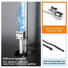 Grill Igniter Part for Charbroil G5150030W2, Replacement 5 Outlet Ignition Mo…